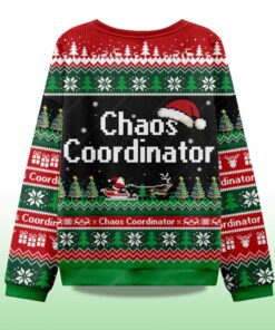 Alternative view of 2025 Chaos Coordinator Christmas Ugly Sweater