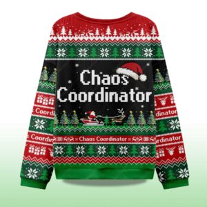 Alternative view of 2025 Chaos Coordinator Christmas Ugly Sweater