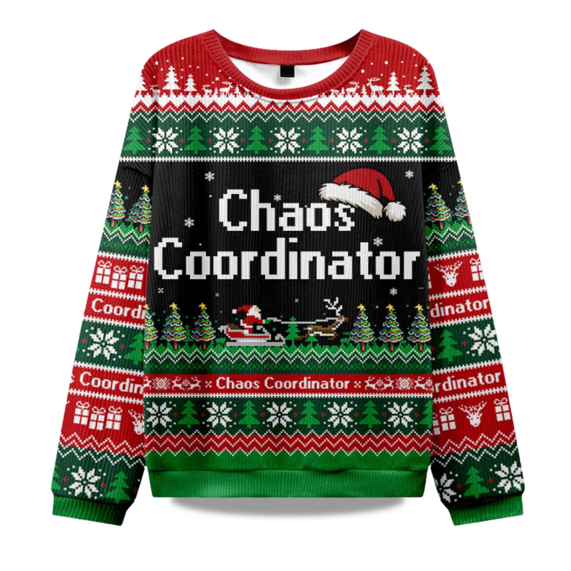2025 Chaos Coordinator Christmas Ugly Sweater