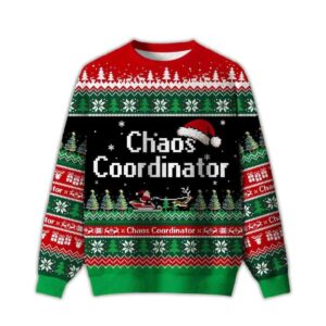 2025 Chaos Coordinator Ugly Christmas Sweater