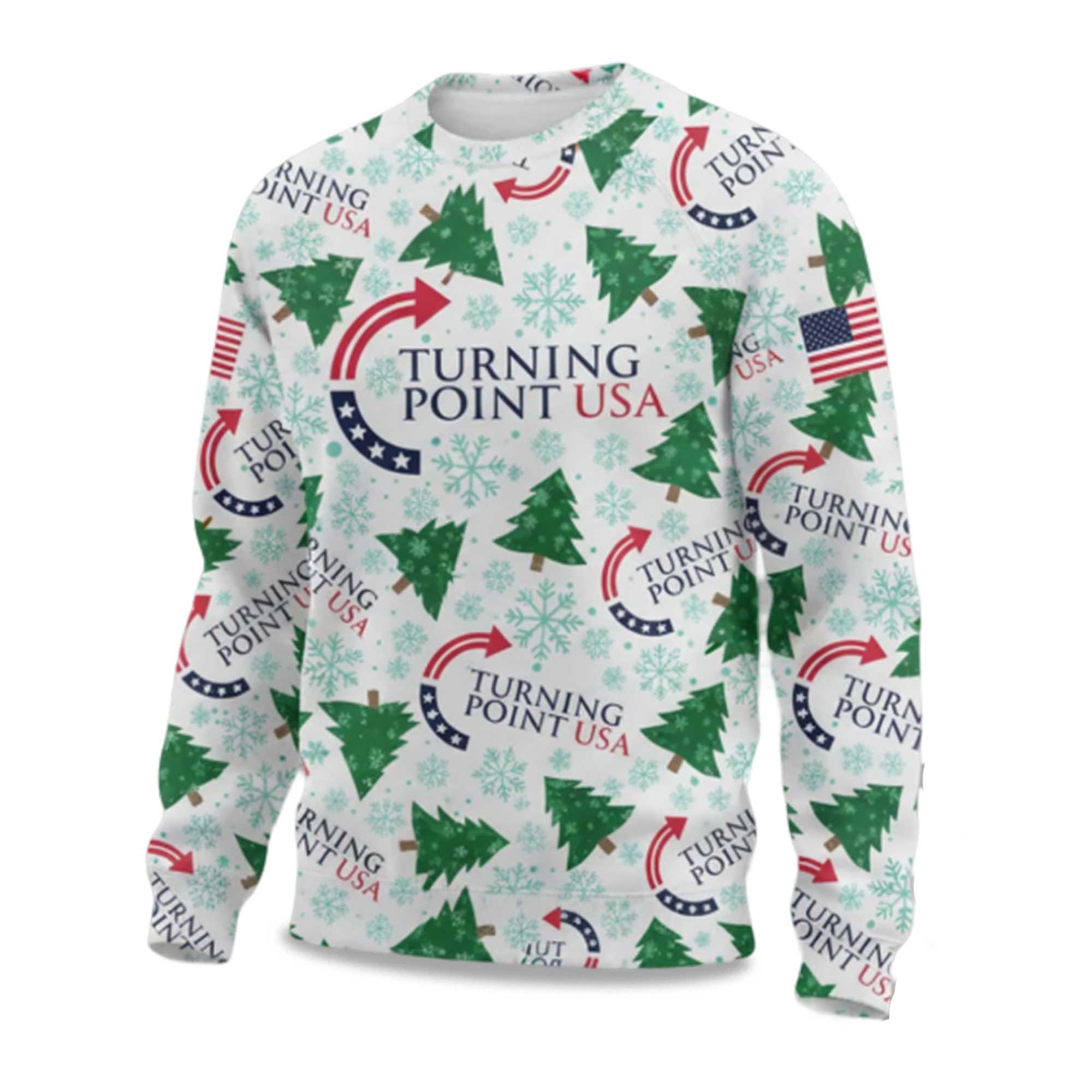2025 Charlie Kirk Turning Point USA Ugly Christmas Sweater