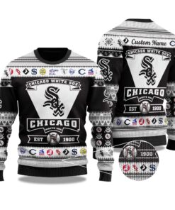 2025 Chicago White Sox Football Christmas Ugly Sweater