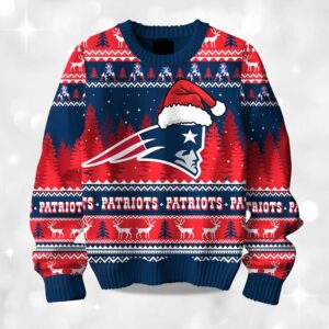 Alternative view of 2025 Chirstmas Patriots Vintage 1960 Ugly Sweater