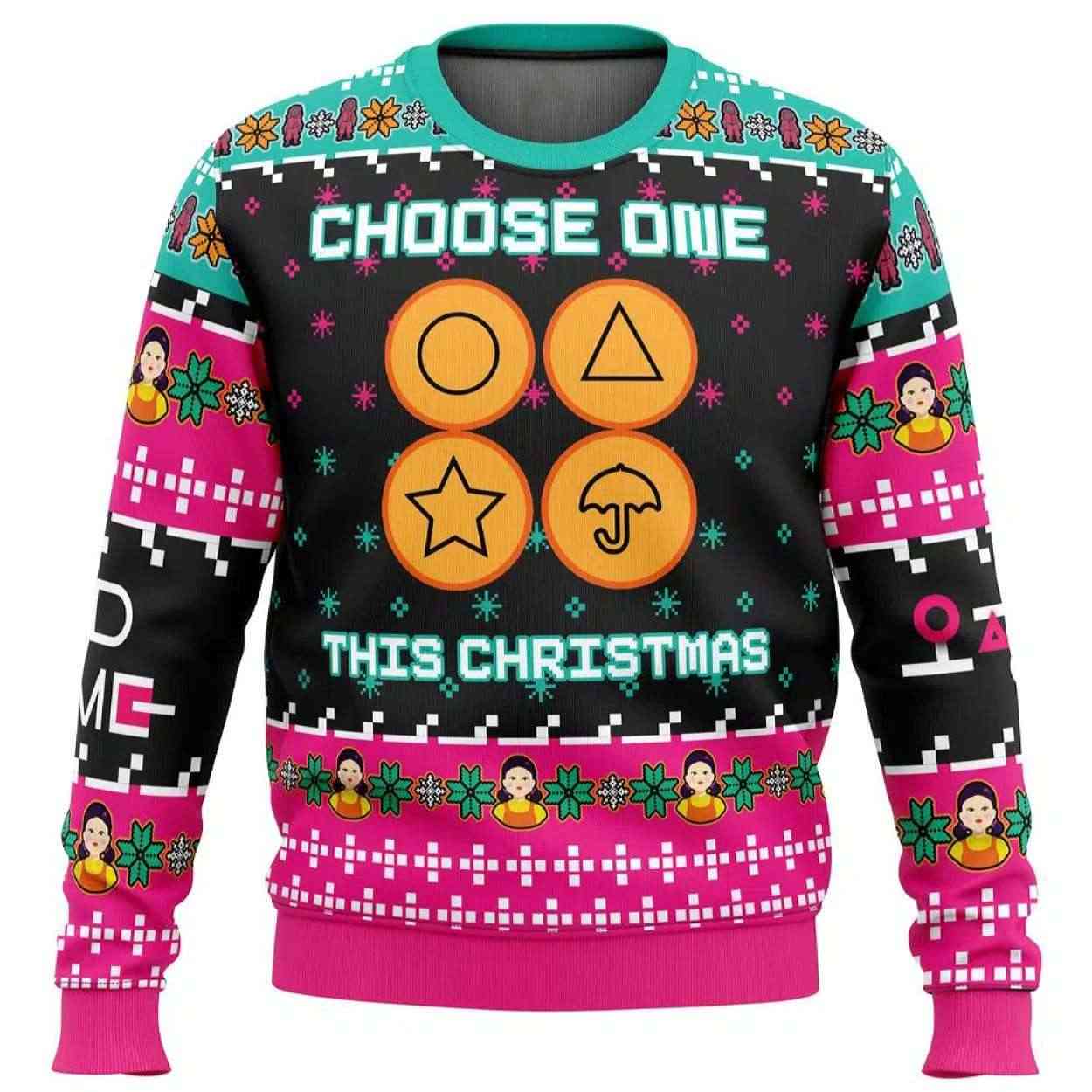 2025 Choose One This Christmas Squid Game Christmas Sweater