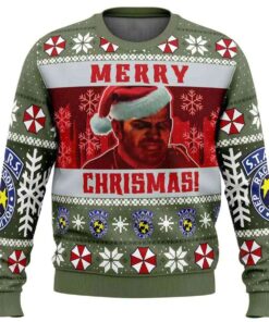 2025 Chrismas Chris Redfield Bloodline Resident Evil Ugly Christmas Sweater