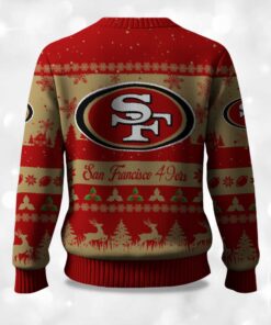 Alternative view of 2025 Christmas 49ers Festive Reindeer & Tree Ugly Sweater