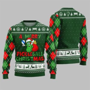 2025 Christmas A Merry Pickleball Christmas Ugly Sweater - Grishko.com