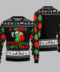 Alternative view of 2025 Christmas A Merry Pickleball Christmas Ugly Sweater  