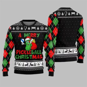 Alternative view of 2025 Christmas A Merry Pickleball Christmas Ugly Sweater - Grishko.com