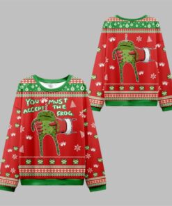 2025 Christmas Accept Japanese Frog Ugly Sweater  