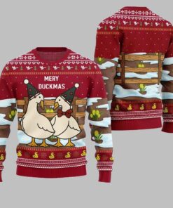 Alternative view of 2025 Christmas Adorable Duck Family Farm Ugly Christmas Sweater  