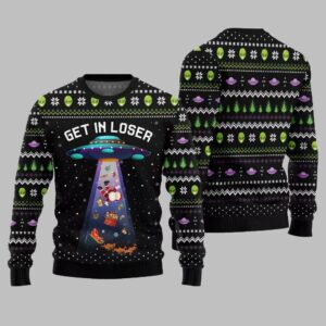 Alternative view of 2025 Christmas Alien UFO Ugly Christmas Sweater - Grishko.com