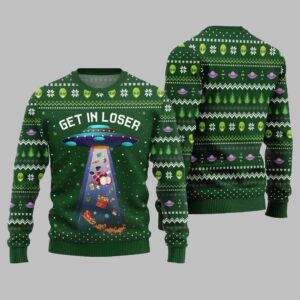 2025 Christmas Alien UFO Ugly Christmas Sweater - Grishko.com
