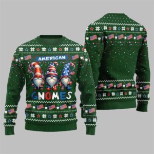 2025 Christmas American Gnomes Ugly Sweater - Grishko.com