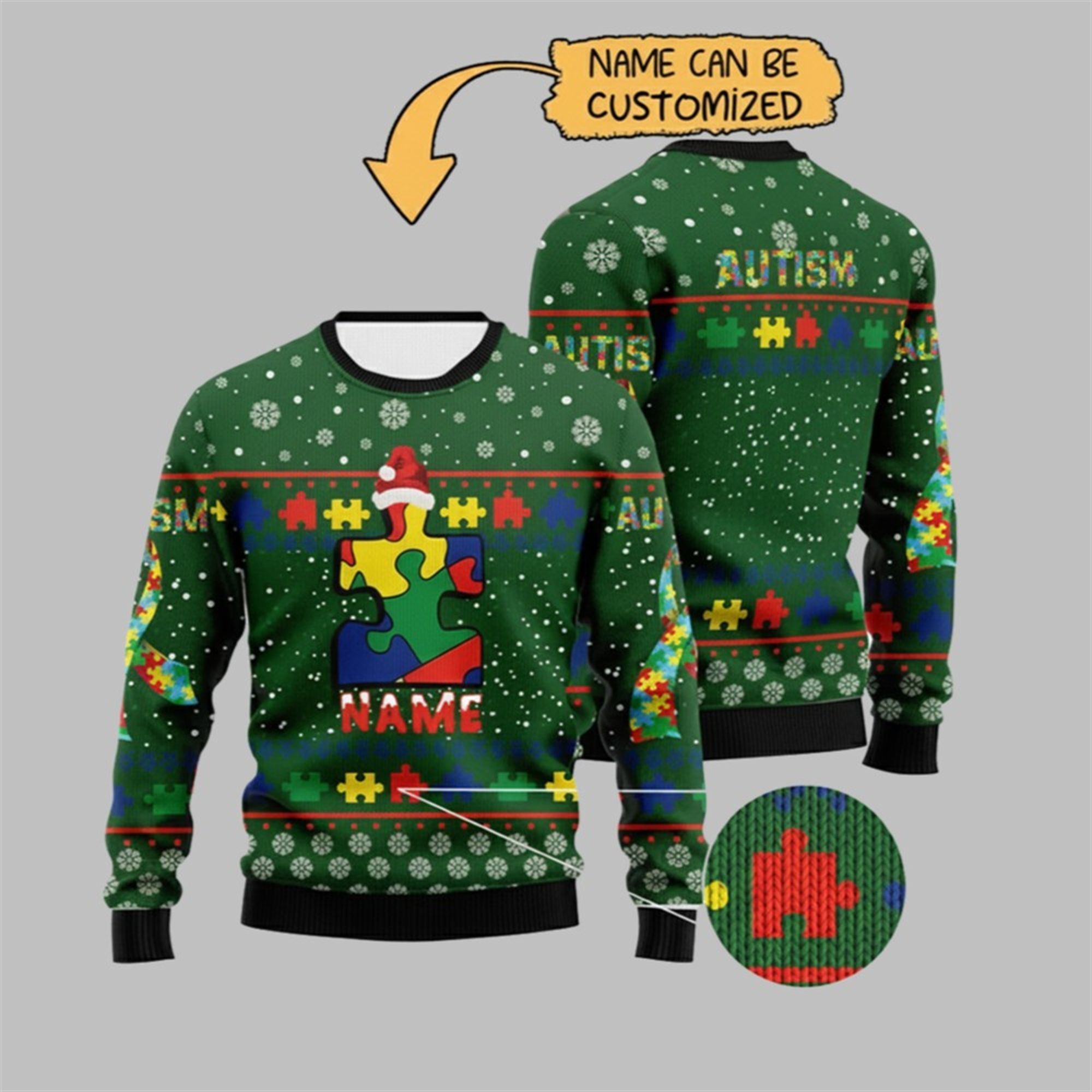 2025 Christmas Autism Awareness Ugly Sweater - Grishko.com