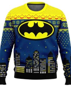 2025 Christmas Batman In The City DC Ugly Christmas Sweater