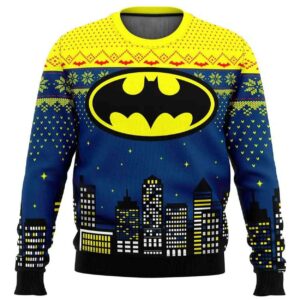 2025 Christmas Batman In The City DC Ugly Christmas Sweater