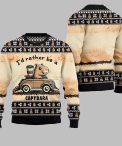 Alternative view of 2025 Christmas Be A Capybara Ugly Christmas Sweater  