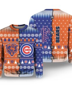 Alternative view of 2025 Christmas Bears x Cubs Ugly Sweater  