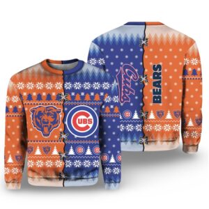 Alternative view of 2025 Christmas Bears x Cubs Ugly Sweater - Grishko.com