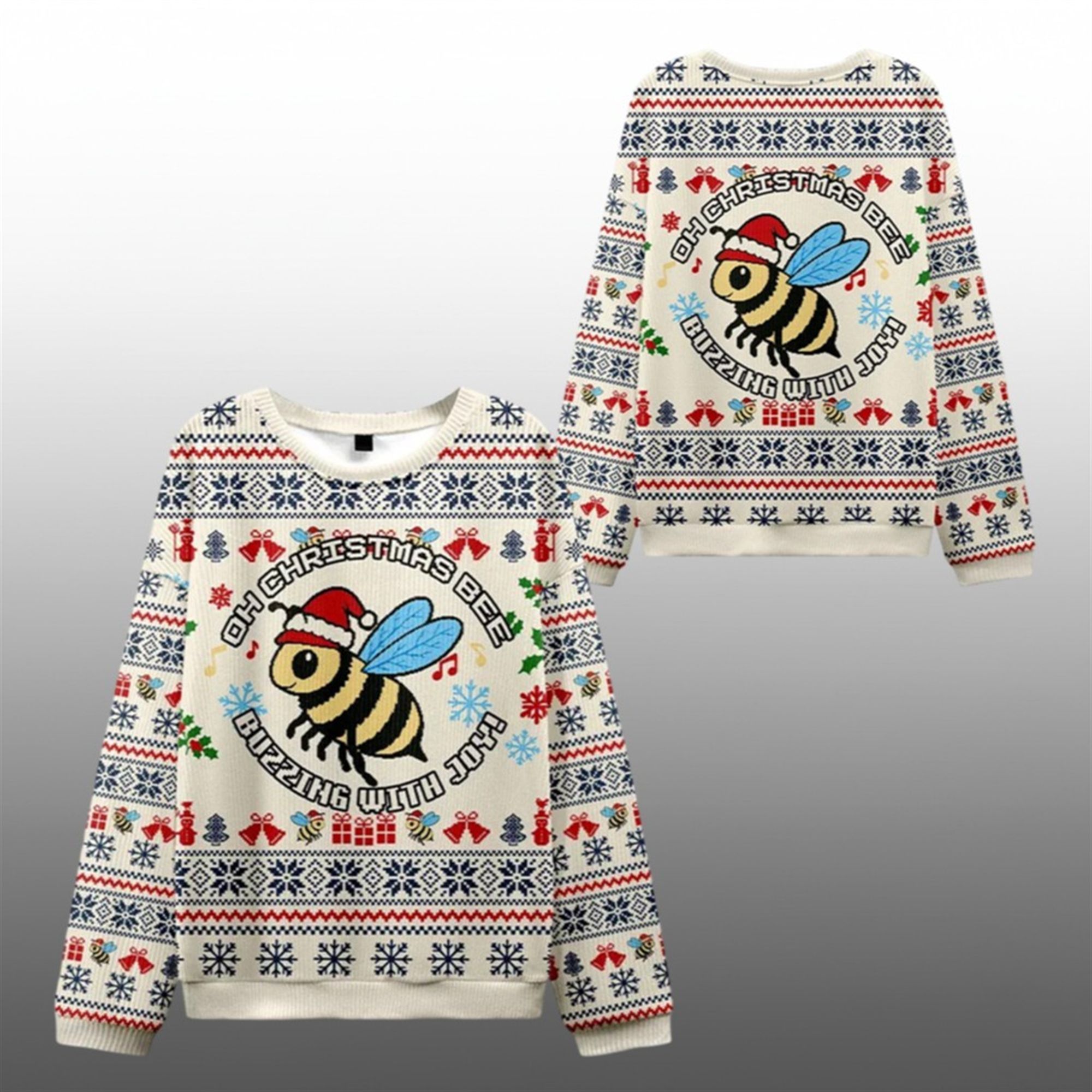 2025 Christmas Bee Buzzing WIth Joy Ugly Sweater - Grishko.com