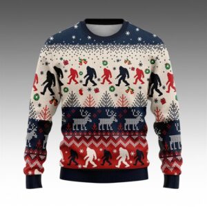 Alternative view of 2025 Christmas Bigfoot Ugly Sweater - Grishko.com
