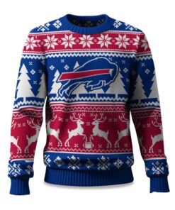 2025 Christmas Bills Reindeer Football Ugly Sweater