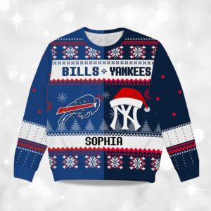 Alternative view of 2025 Christmas Bills x Yankees Ugly Sweater