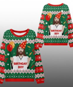 2025 Christmas BIRTHDAY BOY Jesus Ugly Sweater  