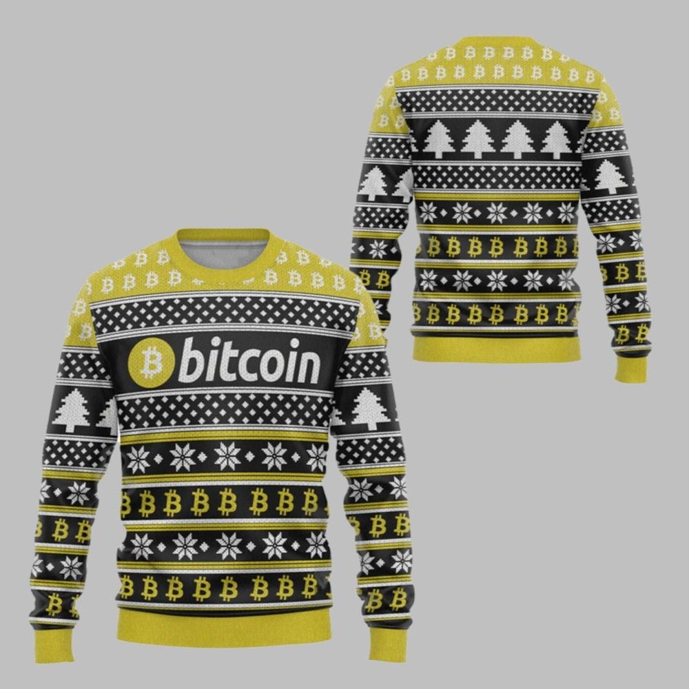 2025 Christmas Bitcoin Ugly Christmas Sweater - Grishko.com