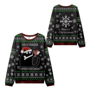 Alternative view of 2025 Christmas Bone Thief Catmas Ugly Sweater - Grishko.com