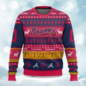 2025 Christmas Braves Personalized Ugly Sweater
