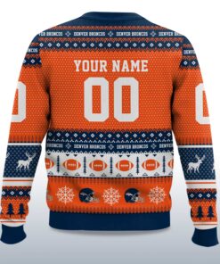 Alternative view of 2025 Christmas Broncos Personalized Ugly Sweater