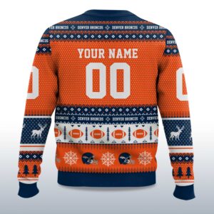 Alternative view of 2025 Christmas Broncos Personalized Ugly Sweater