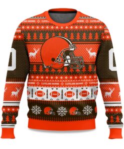 2025 Christmas Browns Personalized Ugly Sweater