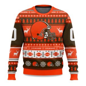2025 Christmas Browns Personalized Ugly Sweater