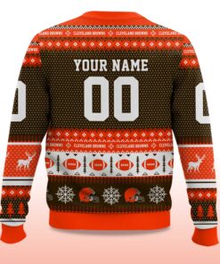 Alternative view of 2025 Christmas Browns Personalized Ugly Sweater
