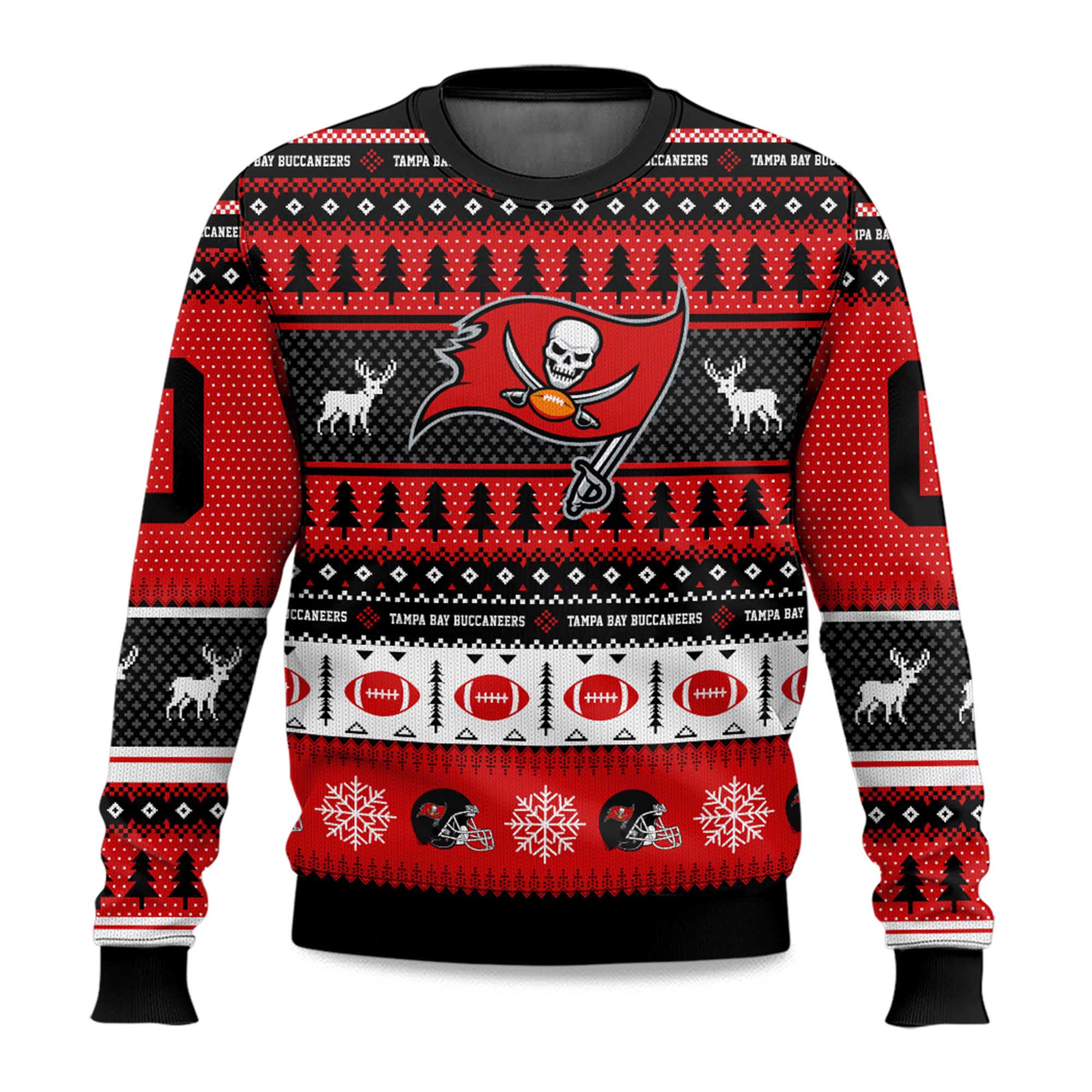 2025 Christmas Buccaneers Personalized Ugly Sweater