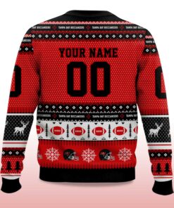 Alternative view of 2025 Christmas Buccaneers Personalized Ugly Sweater