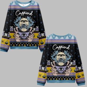 2025 Christmas Caffiend Ugly Christmas Sweater - Grishko.com
