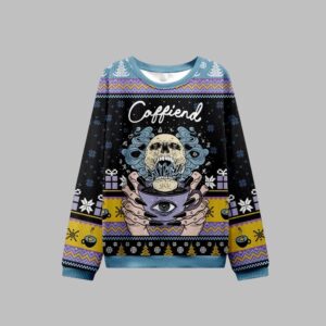 Alternative view of 2025 Christmas Caffiend Ugly Christmas Sweater - Grishko.com