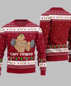 2025 Christmas Capy Fitness Ugly Christmas Sweater  