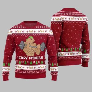 2025 Christmas Capy Fitness Ugly Christmas Sweater - Grishko.com