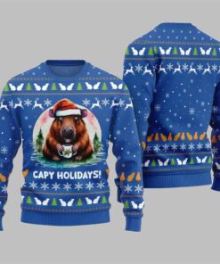 2025 Christmas Capy Holiday Ugly Sweater  