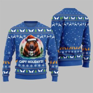 2025 Christmas Capy Holiday Ugly Sweater - Grishko.com