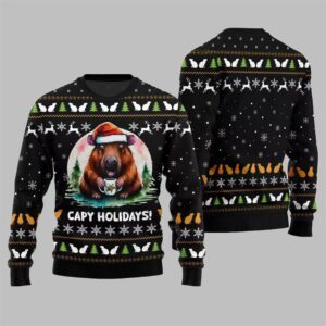 Alternative view of 2025 Christmas Capy Holiday Ugly Sweater - Grishko.com