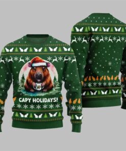 2025 Christmas Capy Holidays Ugly Sweater  
