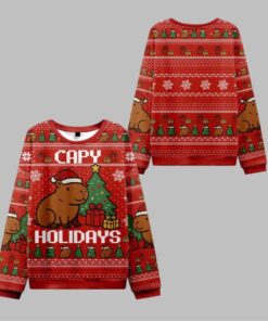 2025 Christmas Capybara Celebration Ugly Sweater  