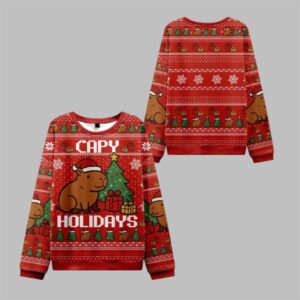 2025 Christmas Capybara Celebration Ugly Sweater - Grishko.com