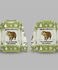 2025 Christmas Capybara Contaminated With Radiation Ugly Sweater  